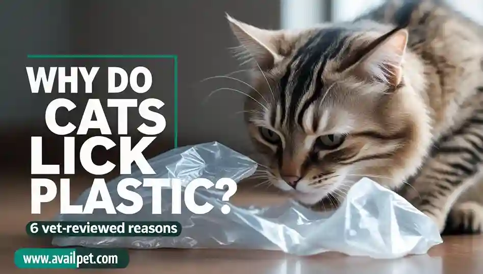 why do cats lick plastic