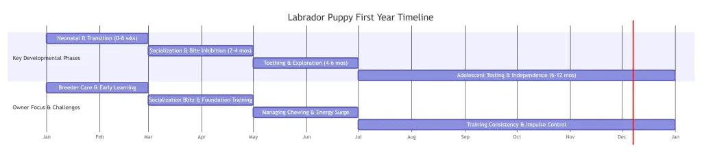 Labrador Retriever Puppies Developmental Roadmap
