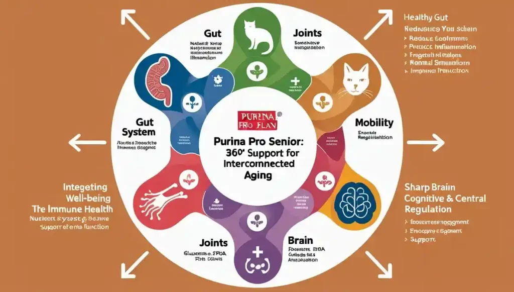 Purina Pro Plan Senior Cat Food Review (2026): A Vet's Analysis of Holistic Aging Support 1 To visually cement the core "holistic" message and show why targeting just one system is insufficient.