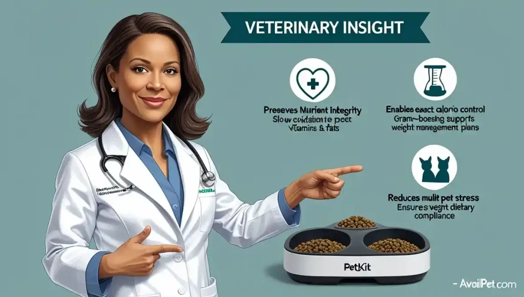 PETKIT Automatic Cat Feeder Review 2026: Why Its Airtight Seal Beats Every Other Feeder 5 Veterinary Insight: Dr. Allona Jackson, DVM, highlights how the PETKIT's design supports key pillars of pet health: preserving nutrition, enabling precision, and promoting harmony.