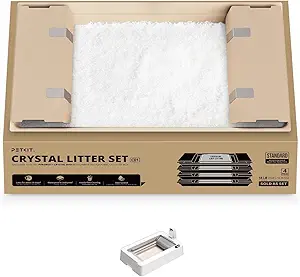 2. PETKIT Crystal Cat Litter with Tray