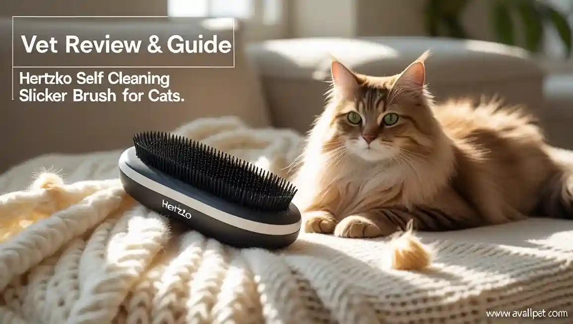 Hertzko Self Cleaning Slicker Brush for Cats