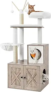 Cat Tree with Litter Box Enclosure 2026 — 5 Space-Saving 2-in-1 Towers 3 Feandrea Cat Tree with Litter Box Enclosure