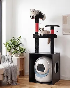 Cat Tree with Litter Box Enclosure 2026 — 5 Space-Saving 2-in-1 Towers 2 Homiflex Cat Tree with Automatic Litter Box
