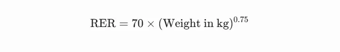 Cat Feeding Calculator 3 Resting Energy Requirement (RER)